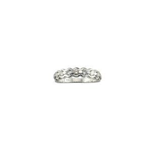 18 Karat White Gold Diamond Band Ring Size 6.75 #19488